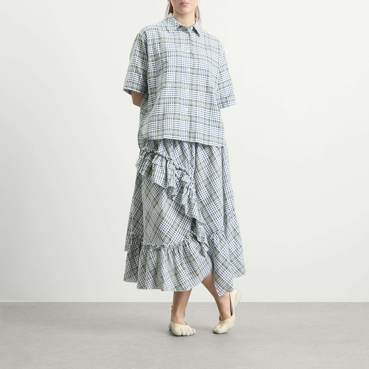 YMC Women's Draped Skirt in Multi