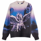 Aries Men's Pegasus Crew Knit Sweatshirt in Purple