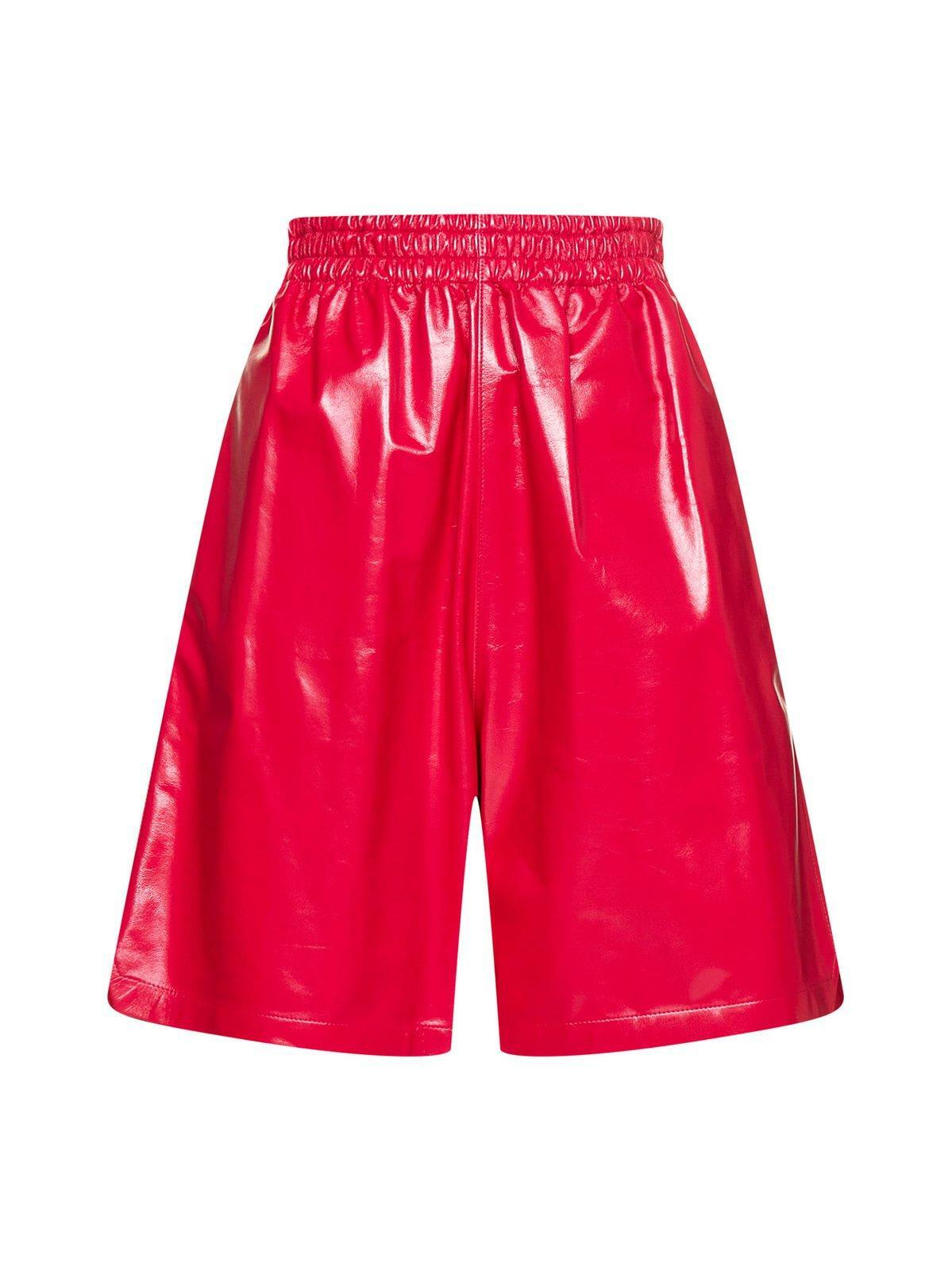 スカート BOTTEGA VENETA Fuchsia Leather Bermuda Shorts Bottega Veneta Leather Bermuda Shorts in Pink | LN-CC