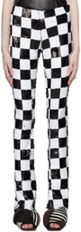 Marques Almeida Black & White Check Trousers