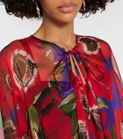 Dolce&Gabbana Anemone silk chiffon kaftan