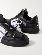 VALENTINO - Valentino Garavani VL7N Webbing-Trimmed Leather Sneakers - Black