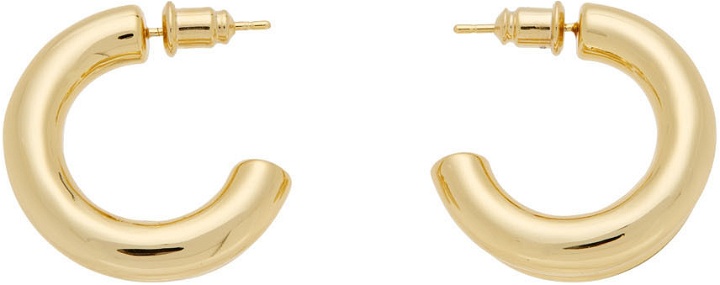 Photo: Portrait Report Gold Double Hoop Earrings