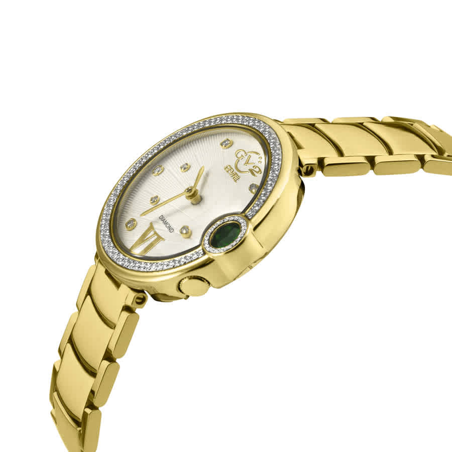 GV2 by Gevril Perugia Quartz White Dial Ladies Watch 14702B