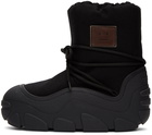 Acne Studios Black Platform Snow Boots