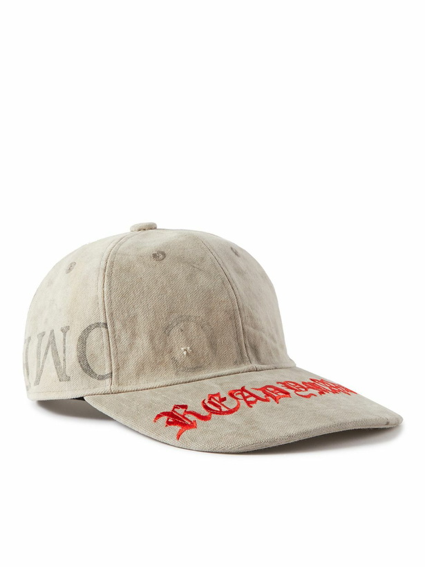 Photo: READYMADE - Logo-Embroidered Distressed Cotton-Canvas Baseball Cap