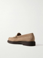 G.H. BASS - Weejuns Step Larson Suede Penny Loafers - Neutrals