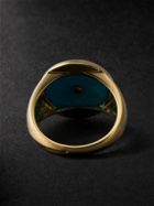Yvonne Léon - Soleil Gold, Citrine and Turquoise Signet Ring - Blue