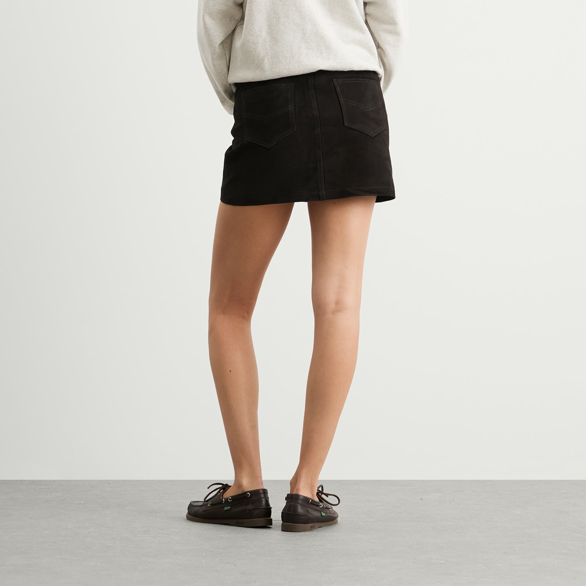 Nothing Written Women's Rona Suede Skirt in Dark Brown