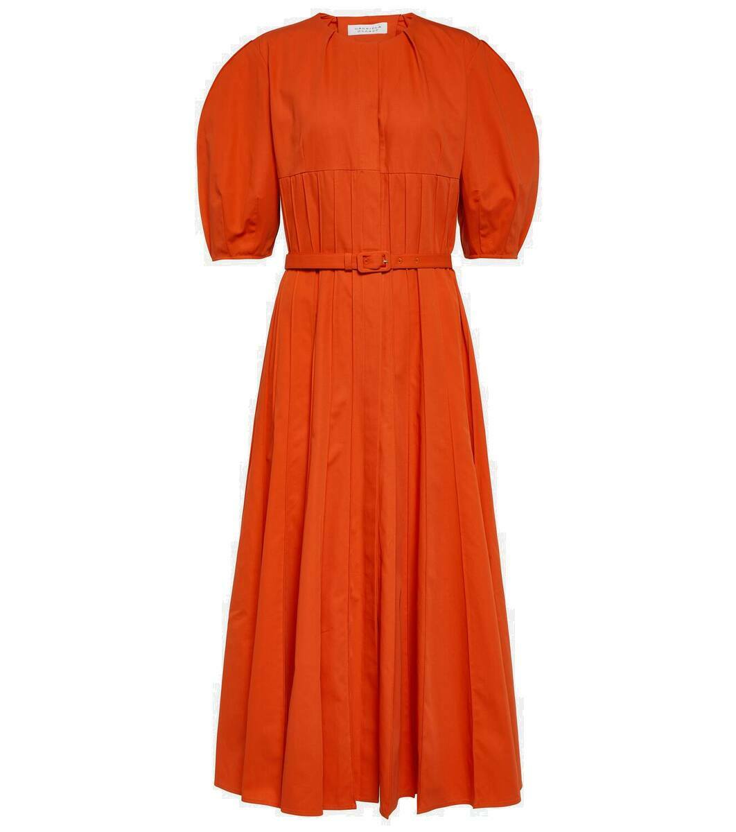 Gabriela Hearst Caden puff-sleeve cotton midi dress Gabriela Hearst