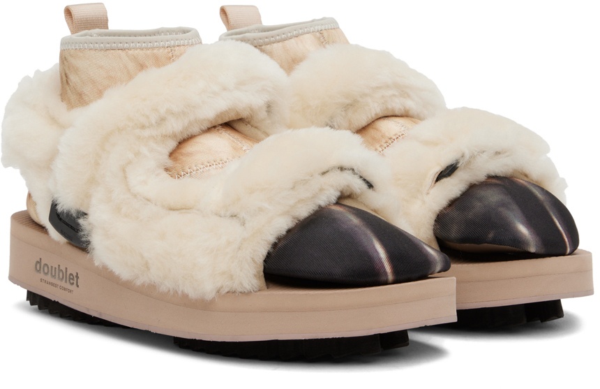 Doublet Beige Suicoke Edition Animal Foot Layered Sandals Doublet