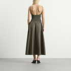 ST. Agni Women's Backless Circle Hem Dress in Khaki