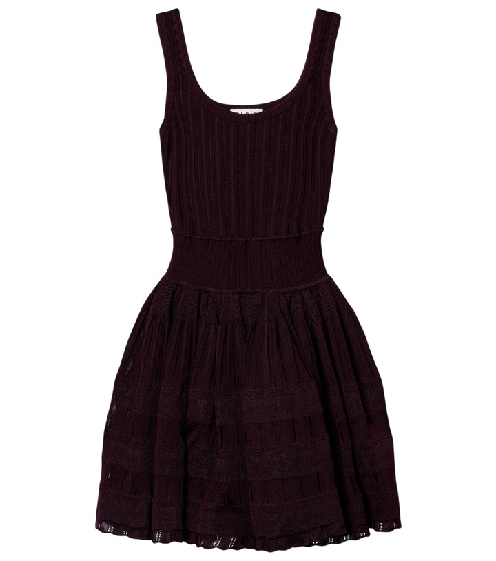 Photo: Alaïa Ribbed-knit scalloped minidress