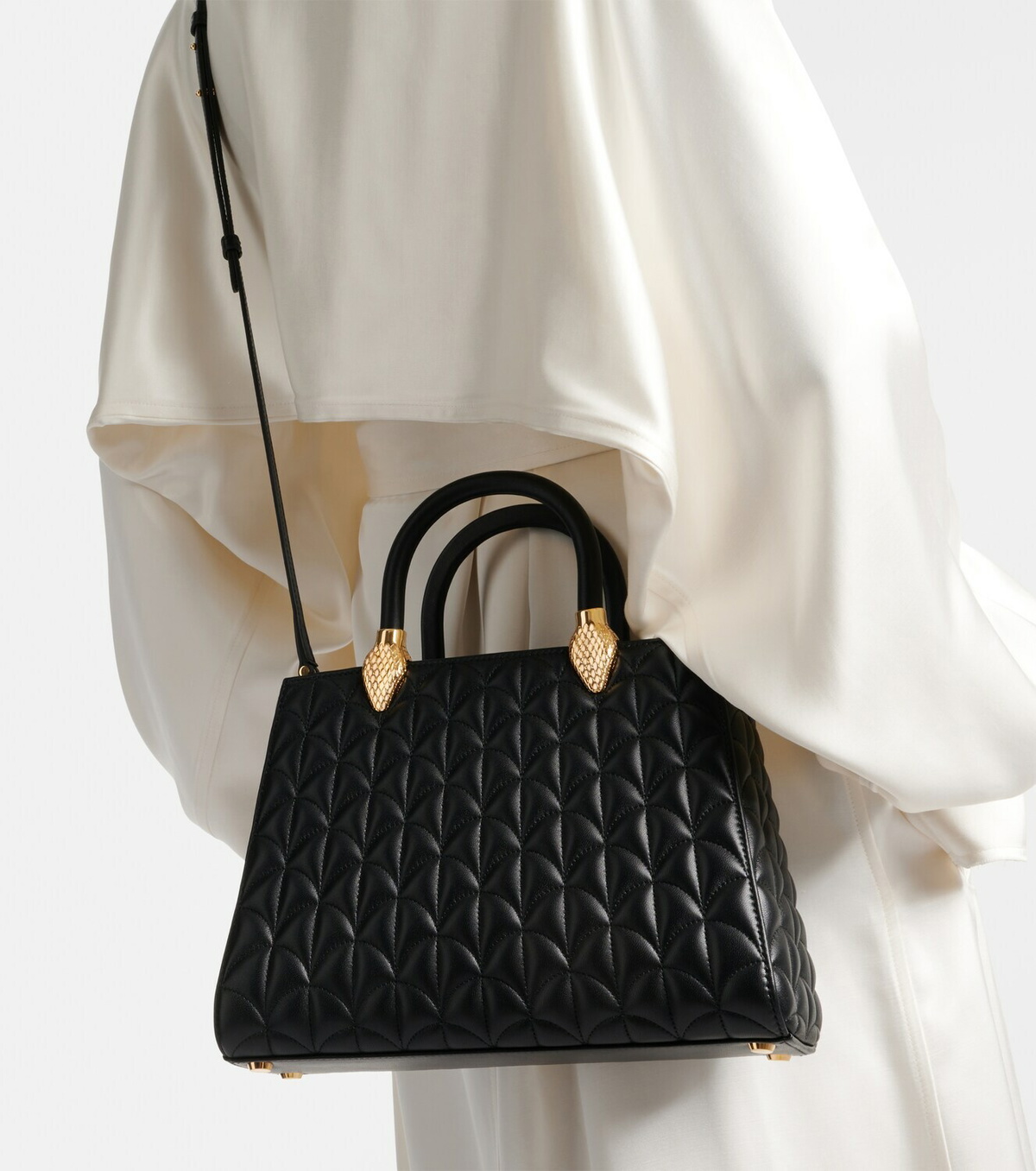 Bvlgari Serpentine Day Duo Medium leather top-handle bag