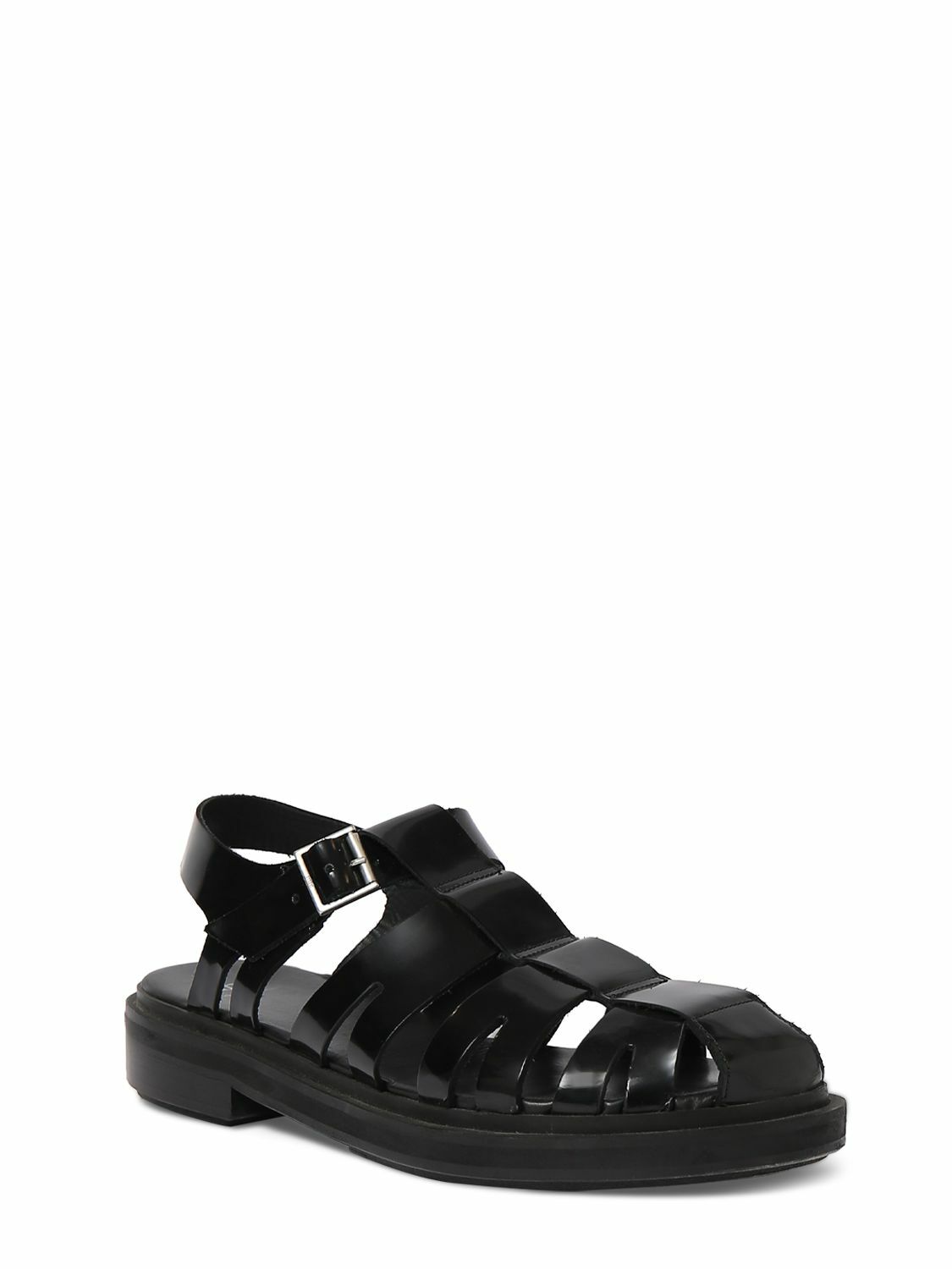 【AMI Paris】Fisherman Brushed Leather Sandal AMI PARIS - Fisherman Brushed Leather Sandals AMI