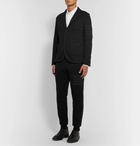 Thom Browne - Black Slim-Fit Grosgrain-Trimmed Loopback Cotton-Jersey Suit - Black