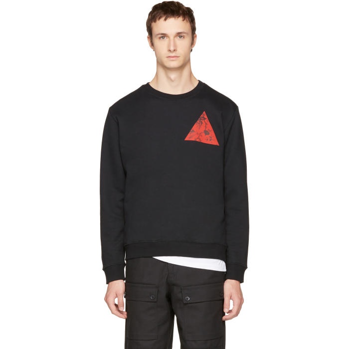 Photo: McQ Alexander McQueen Black Double Triangle Sweatshirt 