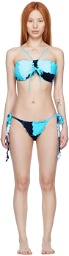 Sherris Blue Nylon Bikini Set