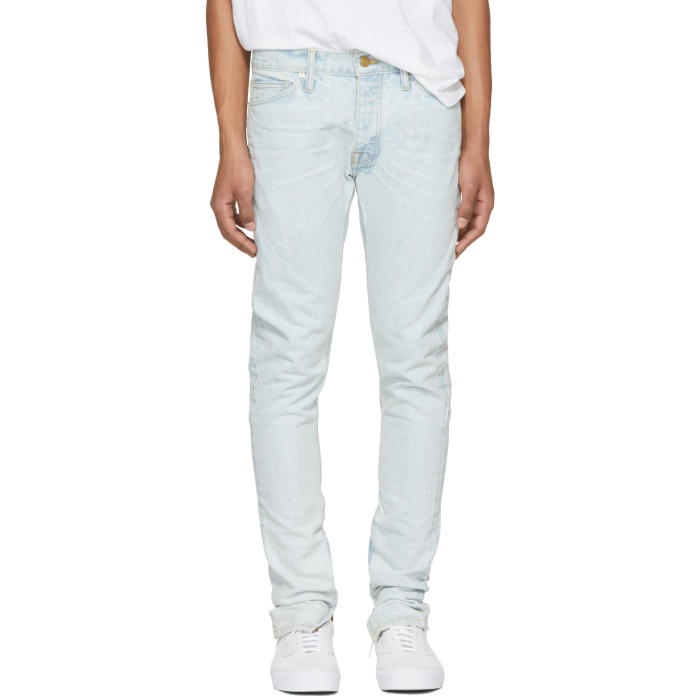 Photo: Fear of God Blue Selvedge Zip Jeans 