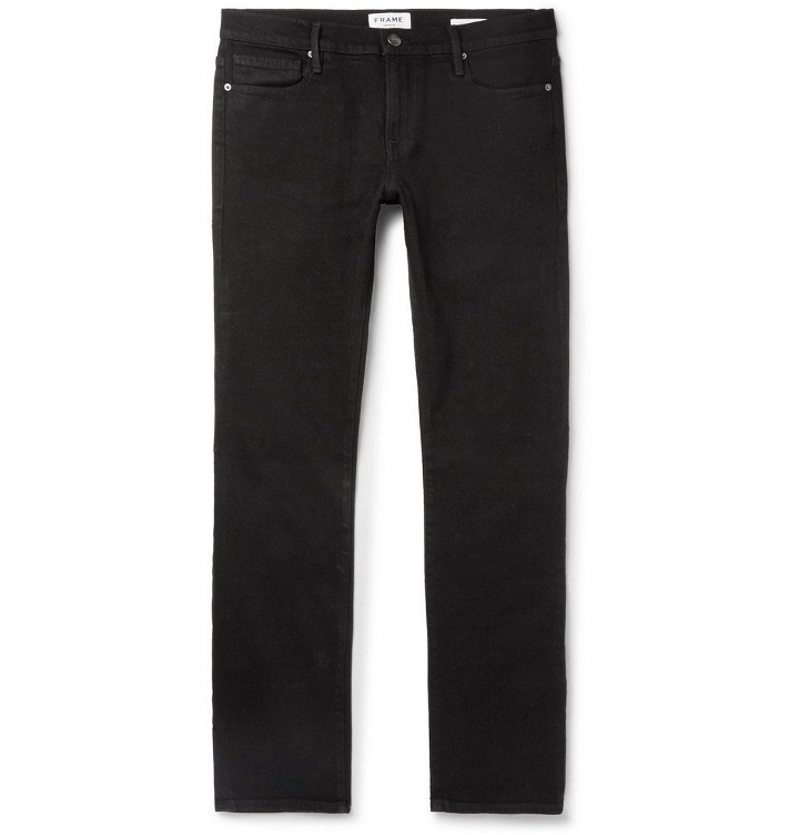 Photo: FRAME - L'Homme Slim-Fit Denim Jeans - Men - Black