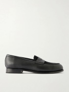 MORJAS - The Penny Loafer-Leather Flats - Black