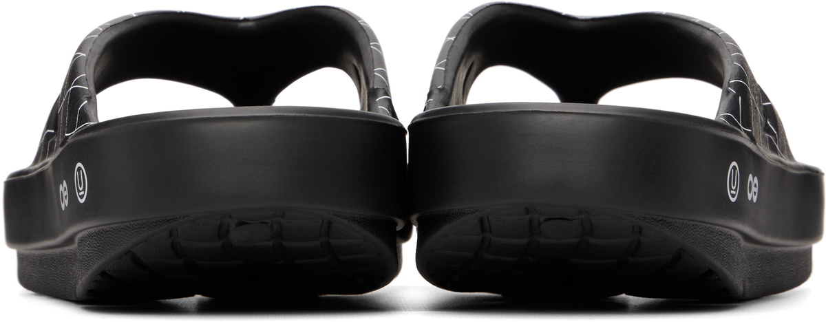 UNDERCOVER Black OOFOS Edition UC1F4F03 Flip-Flops