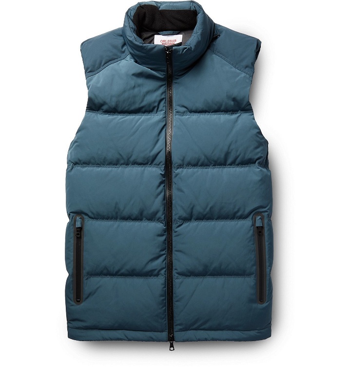 Photo: Orlebar Brown - Sommers Quilted Shell Hooded Down Gilet - Blue