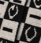 Gucci - Logo-Jacquard Wool Beanie - Black