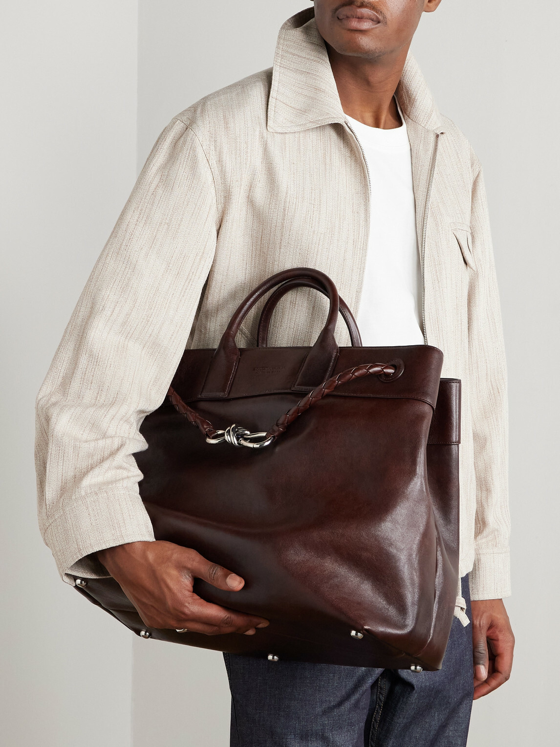 Bottega Veneta - Andiamo Large Leather Messenger Bag