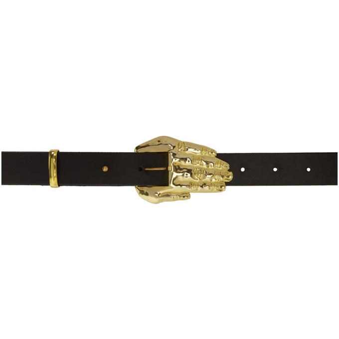 Photo: Charles Jeffrey Loverboy Black and Gold Casted Hand Belt