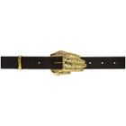 Charles Jeffrey Loverboy Black and Gold Casted Hand Belt