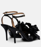 Ferragamo Ghilly 95 floral-appliqué satin sandals