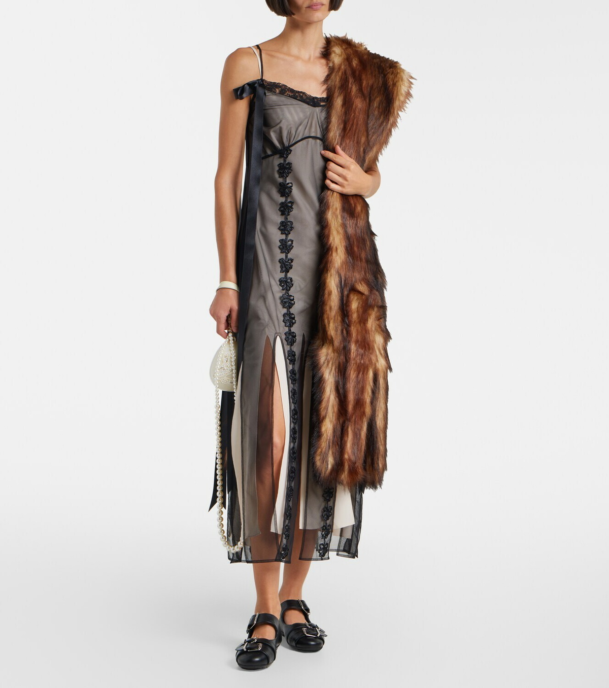 Simone Rocha Faux fur scarf