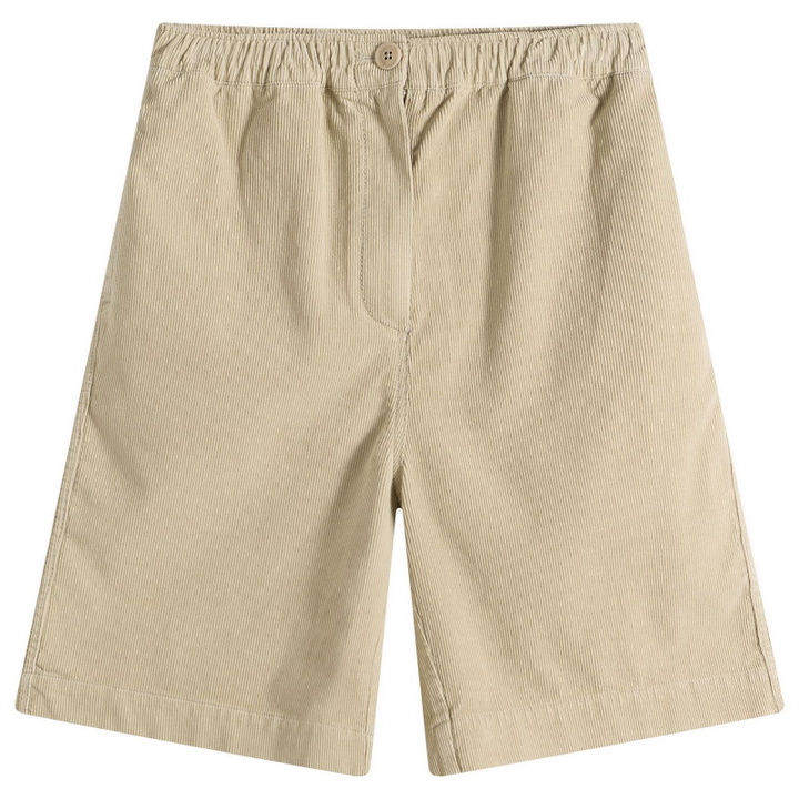 Photo: Nothing Written Women's Cotton Corduroy Shorts in Macadamia