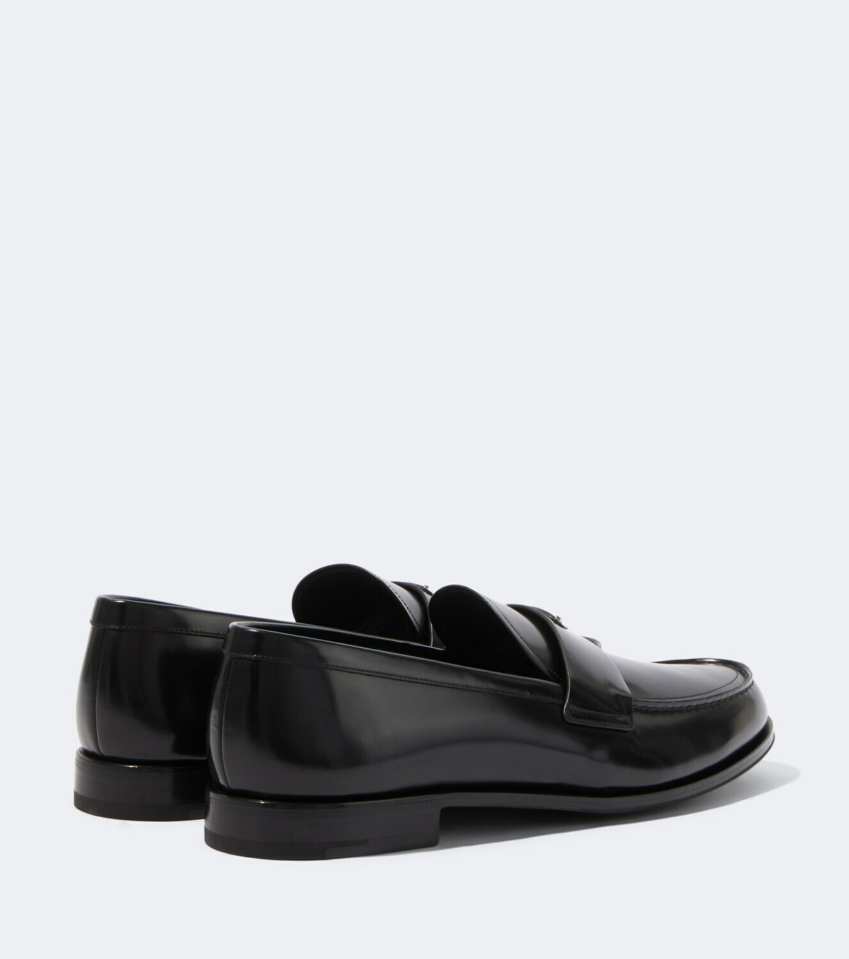 Prada Logo leather loafers