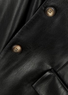 Nanushka Hathi Faux Leather Blazer Black