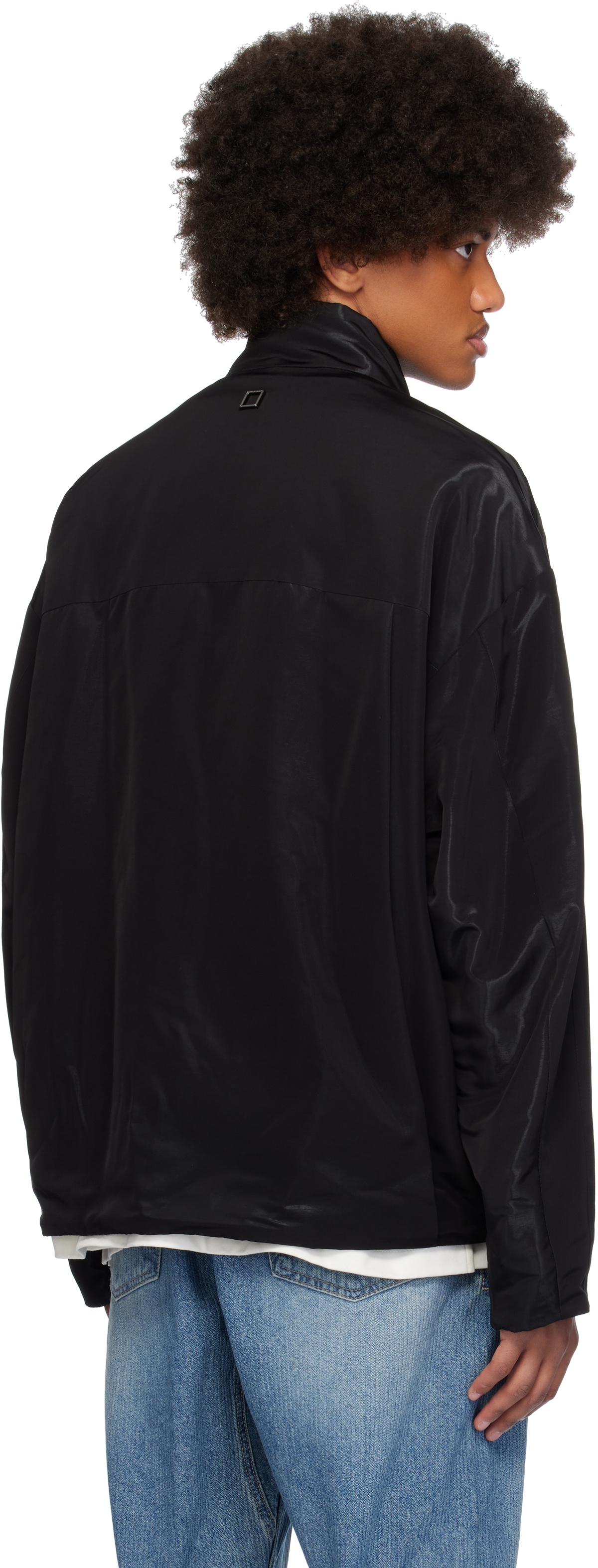 Veste Wooyoungmi à Double Col Mao - Taille 50 - Noir - Laine Mélangée - Neuf Sans Étiquettes