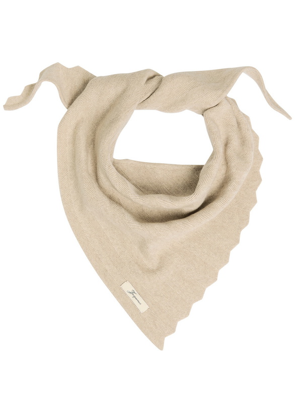 Photo: Jacquemus Le Chale Chevron Herringbone Wool and Cashmere-blend Scarf - Beige - One Size