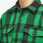 Filson Men's Mackinaw Shirt Jacket in Acid Green/Black Plaid