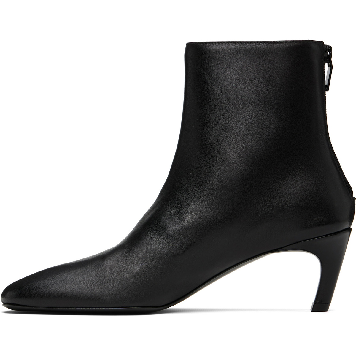 TOTEME Black Soft Nappa Ankle Boots