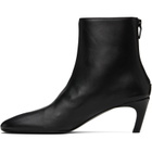 TOTEME Black Soft Nappa Ankle Boots