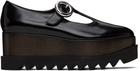 Stella McCartney Black Elyse T-Bar Platform Mary Jane Derbys