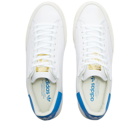 Adidas Men's Rod Laver Sneakers in White/Blue Rush