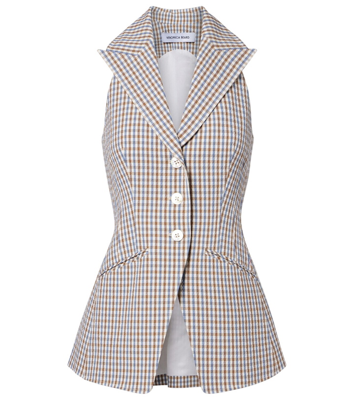 Photo: Veronica Beard Gingham cotton seersucker vest