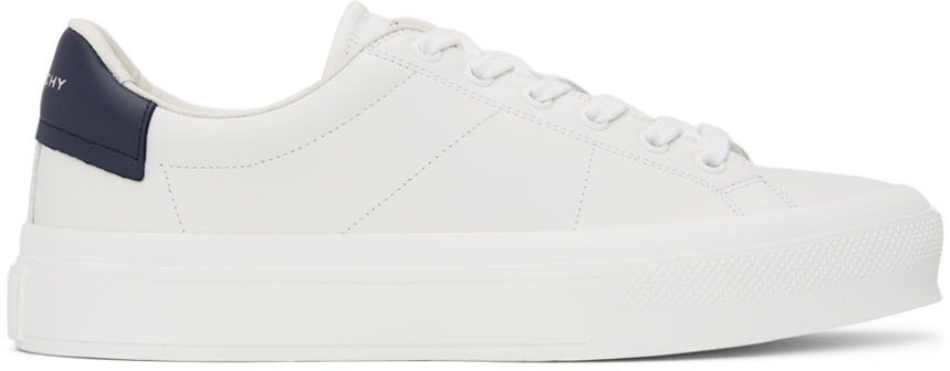 Givenchy White & Navy City Sneakers Givenchy