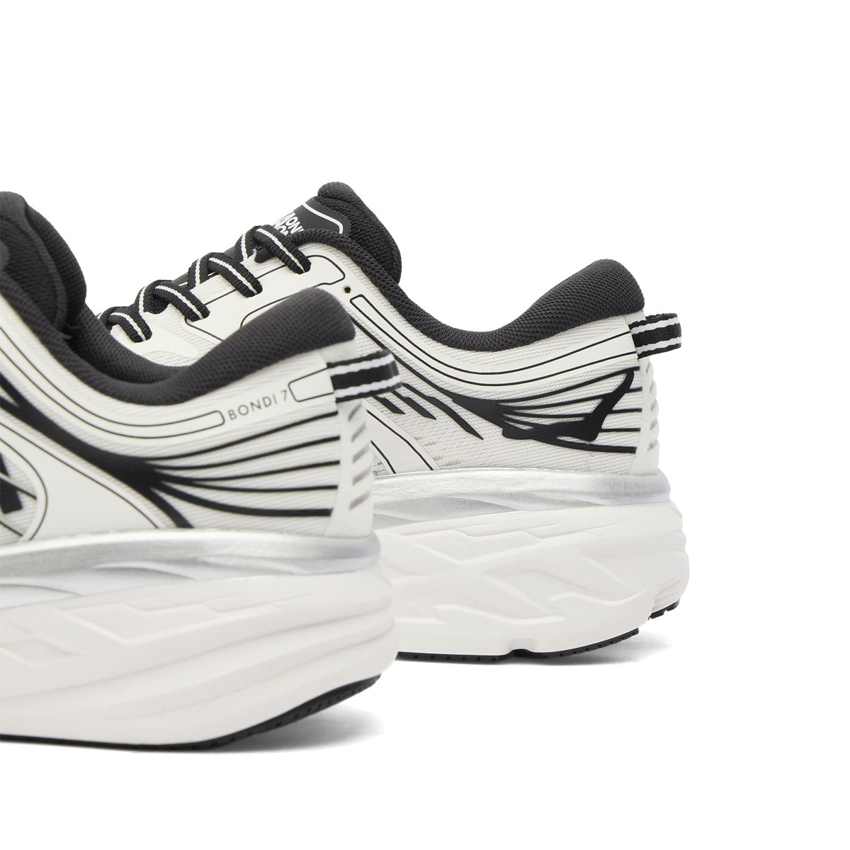 HOKA ONE ONE Women's Bondi 7 Sneaker in White/Black