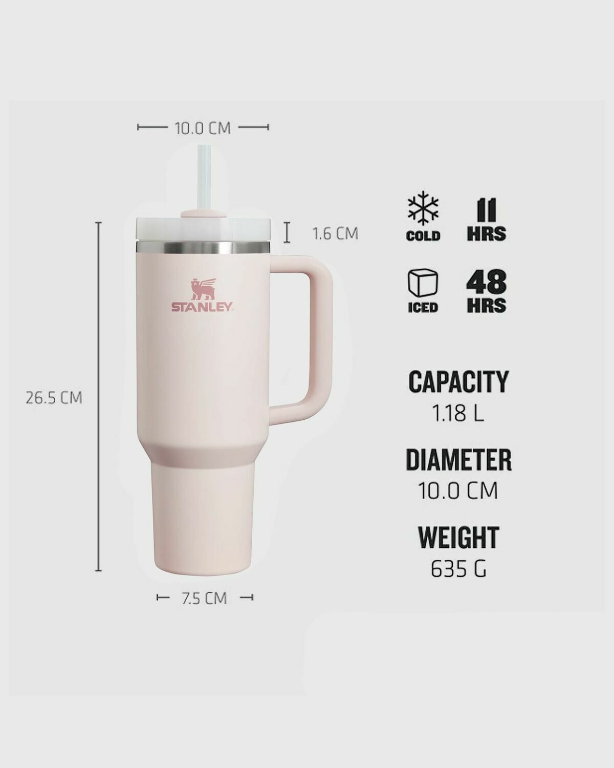 Stanley The Quencher H2.O FlowState™ Tumbler 40 oz pink Mens Outdoor Equipment/Kitchen- & Tableware