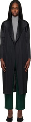PLEATS PLEASE ISSEY MIYAKE Black Facade Coat
