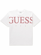 Guess USA - Logo-Print Cotton-Jersey T-Shirt - White