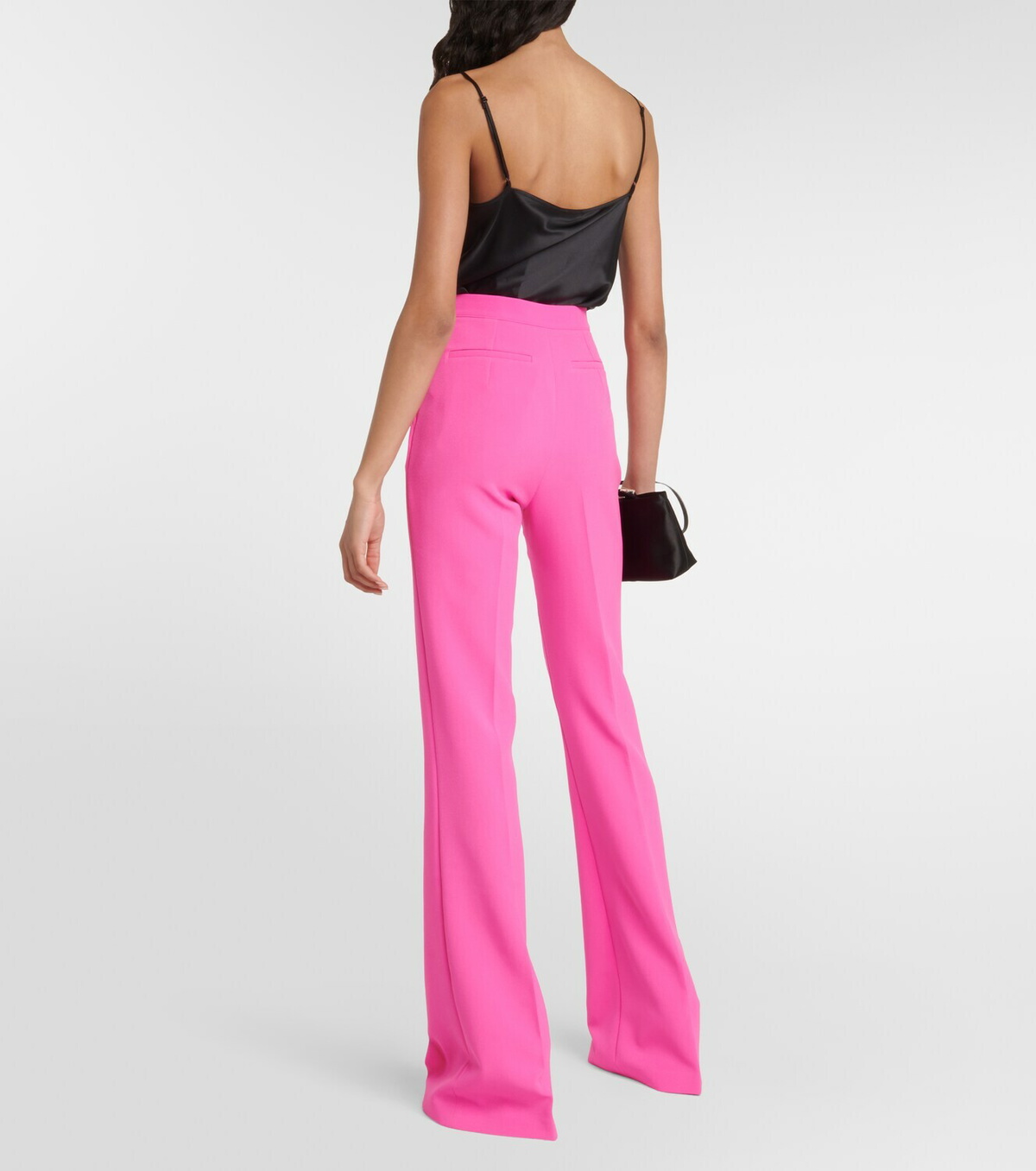 Safiyaa Alexa high-rise flared crêpe pants